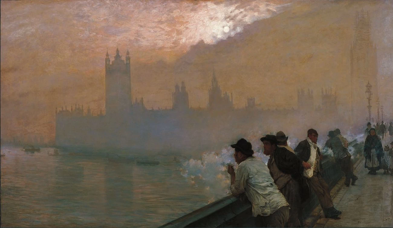Giuseppe De Nittis - Il palazzo di Westminster (1878)